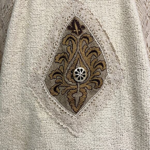 Vintage Heavy Knit Lace Cottage Core Boho Jacket - Picture 16 of 16